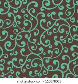 Seamless floral background pattern, vector illustration