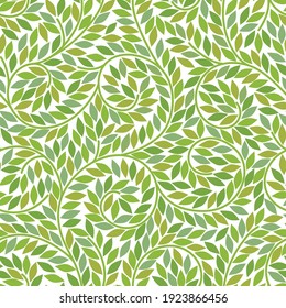 seamless floral background. Pattern witn green leaves. Can be used for wrapping, textile, wallpaper and package design