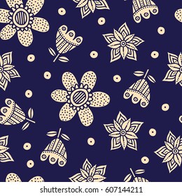 Seamless floral background. Print. Repeating background. Cloth design, wallpaper.