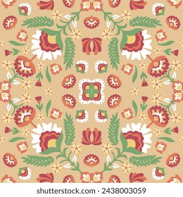 seamless floral background. For printing on textiles, wrapping paper, postcards, notebooks and other purposes.
