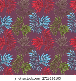 Fondo floral sin fisuras. Repita muchas veces. Ilustración vectorial.