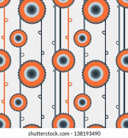 seamless floral background retro flowers