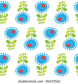 Seamless floral background. Retro style