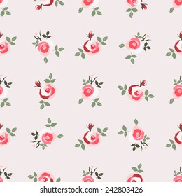 Seamless floral background in rose colors.