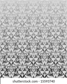 Seamless floral background (silver)