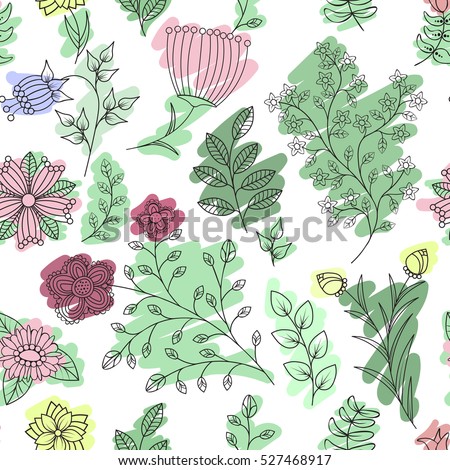 seamless floral background simple elegant flowers stock vector background simple elegant