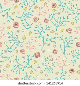 Seamless floral background with small flowers
