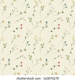 Seamless floral background with small flowers