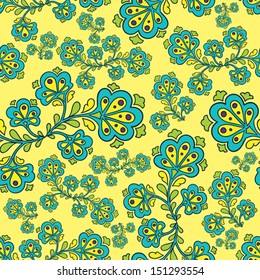 Seamless floral background stylized, vector