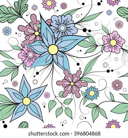 Seamless floral background . Textile or wallpaper pattern.
