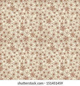 Seamless floral background. Texture with flowers. Can be used for wallpaper, pattern fills, textile, web page background, surface textures. Vector illustration. 