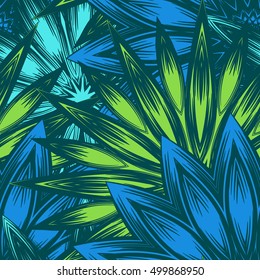 Seamless floral background. Tracery handmade nature ethnic fabric backdrop pattern with flowers. Textile design texture. Decorative color art. Vector.