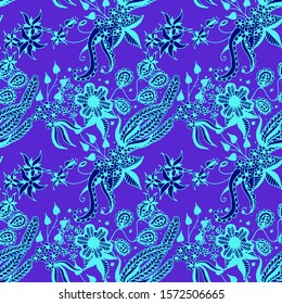 Seamless Floral Background. Trendy Turkish