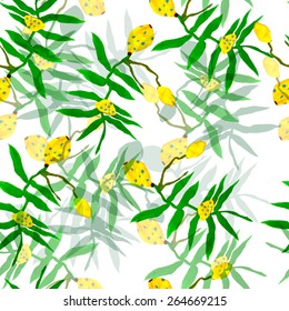 Seamless floral background, vector. 