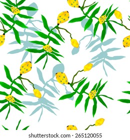 Seamless floral background, vector. 