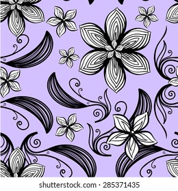 Seamless floral background. Vector  flowers. Seamless vector pattern. Floral ornament seamless pattern