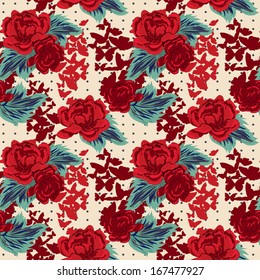 Seamless floral background, vector illustration