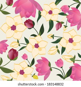 Seamless floral background. Vector illustration
