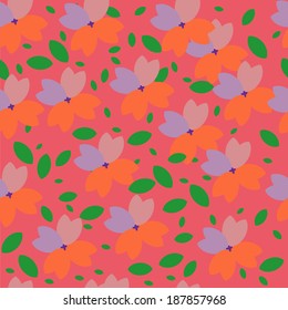 Seamless floral background (vector illustration for design series)