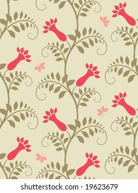 Seamless floral background. Vector illustration.