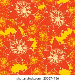 Seamless floral background, vector illustration.