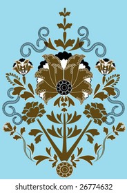Seamless floral background. Vector illustration.
