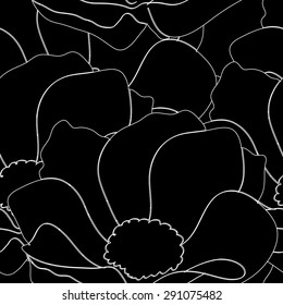 Seamless floral background, vector illustration. 