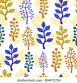 Seamless floral background. Vector illustration.