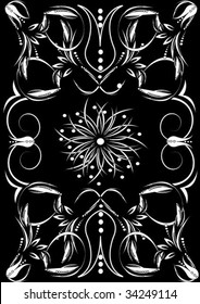 Seamless floral background. Vector illustration.