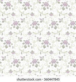 Seamless floral background, vector illustration