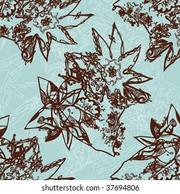 Seamless floral background. Vector illustration.