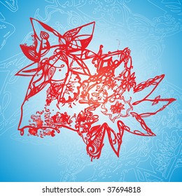 Seamless floral background. Vector illustration.