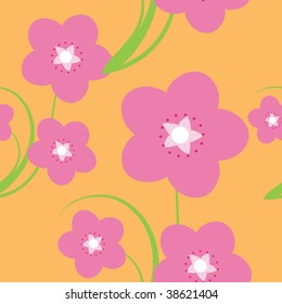 Seamless floral background. Vector illustration