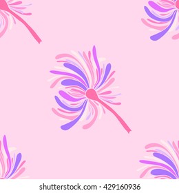 Seamless floral background, vector illustration.