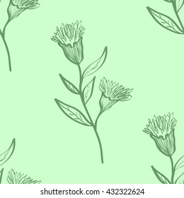 Seamless floral background, vector illustration.