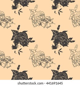 Seamless floral background. Vector illustration.