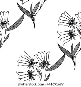 Seamless floral background. Vector illustration.