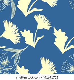 Seamless floral background. Vector illustration.
