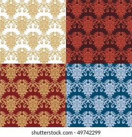 Seamless floral background. Vector illustration.