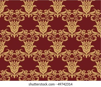 Seamless floral background. Vector illustration.