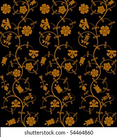 Seamless floral background. Vector illustration.