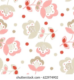 Seamless floral background. Vector illustration.
