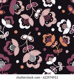 Seamless floral background. Vector illustration.
