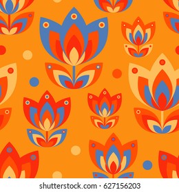 Seamless floral background. Vector illustration.
