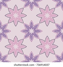 Seamless floral background. Vector illustration. Textile rapport.