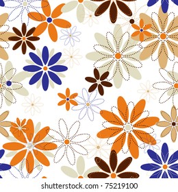 Seamless floral background. Vector illustration.