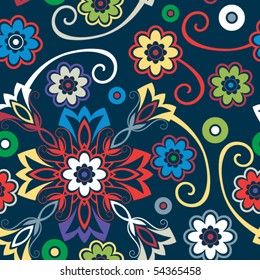 seamless floral background, vector image