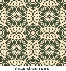seamless floral background, vector image