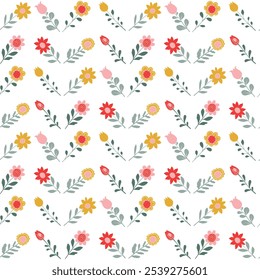 Fondo floral sin fisuras. Textura de Vector con flores brillantes.