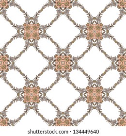 Seamless floral background. Vintage carpet pattern.